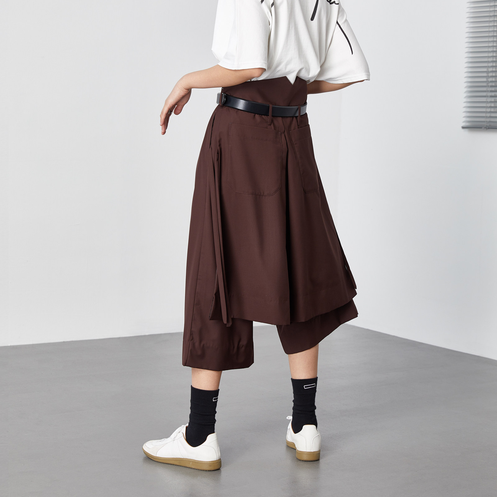 opiclothopic20ss剑道骑马八分长裤双侧休闲裤