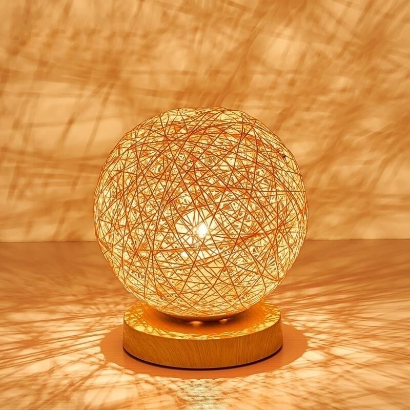 台灯北欧实木唯美个性卧室床头头灯浪漫田园装饰台灯