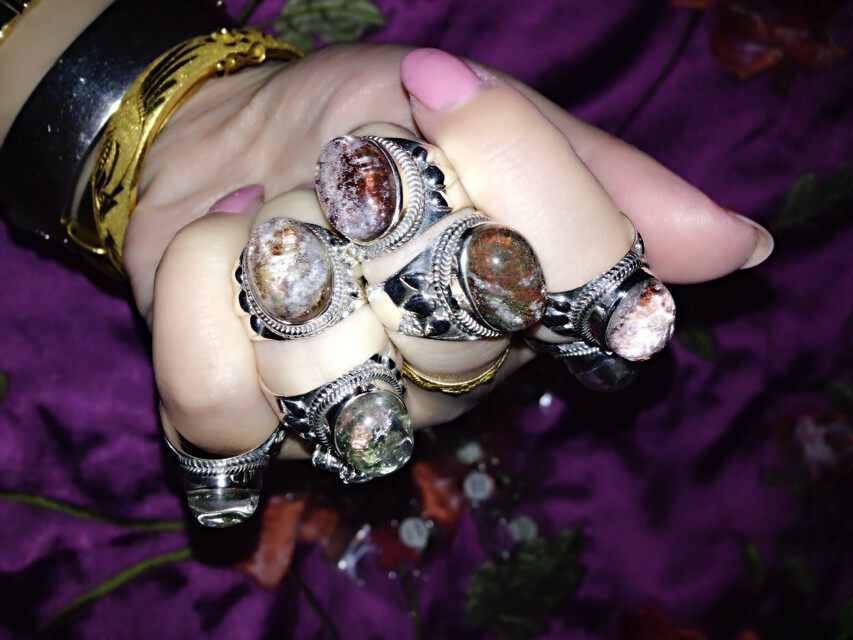 镶嵌戒指灵石幽灵太然纯银优雅简单女神37度手饰