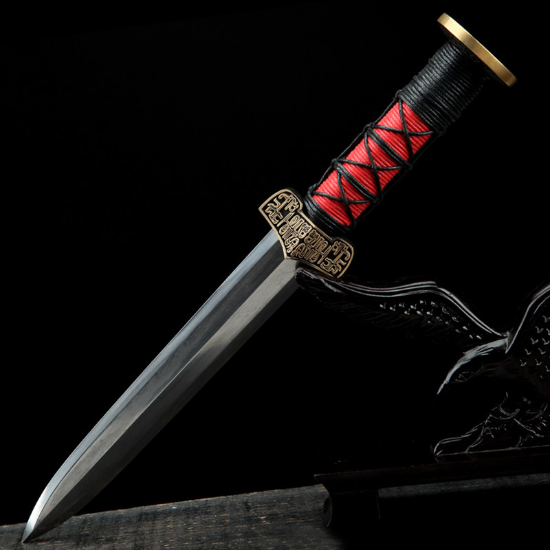 短剑龙泉神龙宝剑欧冶剑花纹手工刀剑八面汉剑一体刀剑
