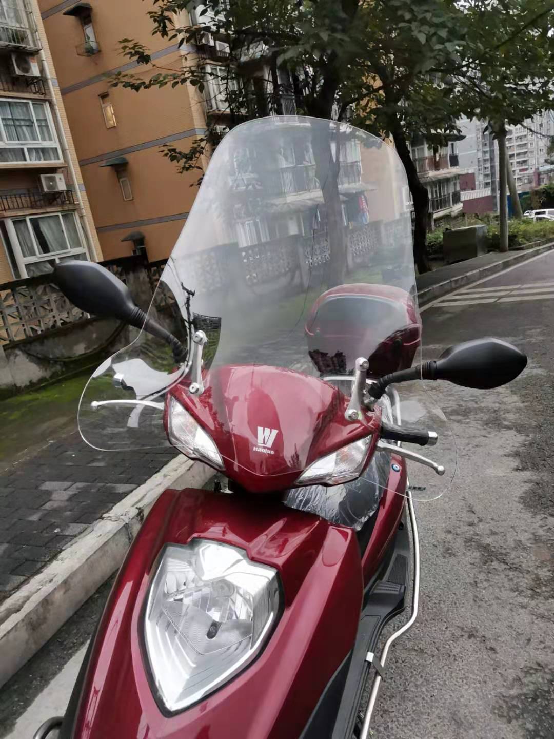 万向适用于本田雅马哈光阳踏板车摩托车挡风玻璃前挡风加高挡风挡