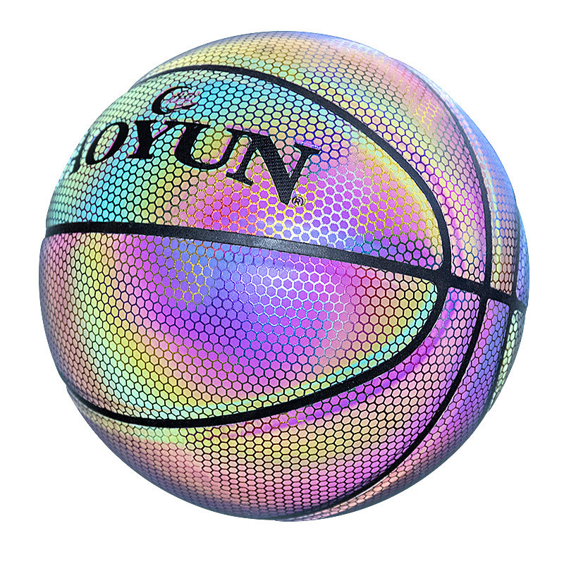 奥韵会发光的篮球反光篮球夜光定制发光荧光星空变色闪光