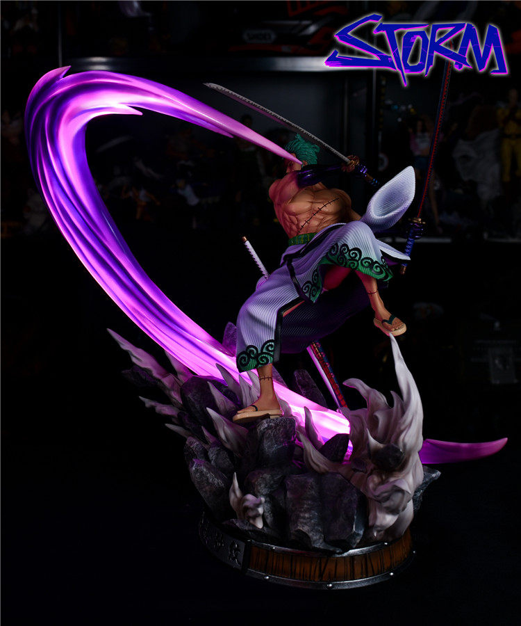 梦想小镇storm索隆二刀登楼砂纹限量手办雕像手办