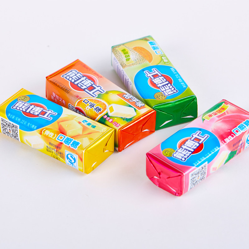 徐福记熊博士果q弹性口嚼糖奶糖条充气糖果水果果汁软糖儿童零食