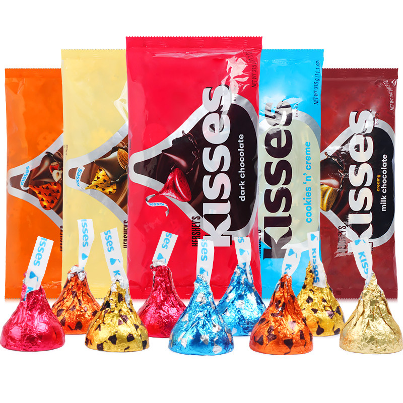巧克力kisses好时之吻水滴340g牛奶结婚喜糖散装零食牛奶巧克力