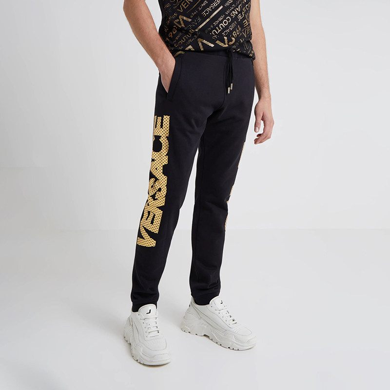 男士正品versacejeans范思哲卫裤薄款字母休闲裤