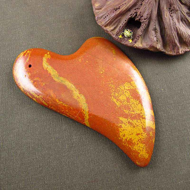 相石缘天然玄黄泗滨砭石刮痧男女泗水砭石按摩器点穴摆件