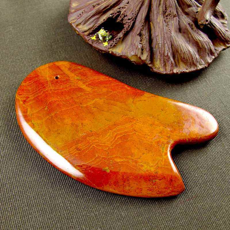 相石缘天然玄黄泗滨砭石刮痧男女泗水砭石按摩器父母摆件