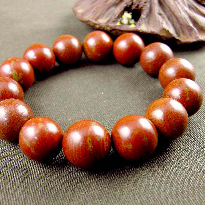 相石缘大红红袍6a泗滨红砭石手串男16mm天然泗水手链