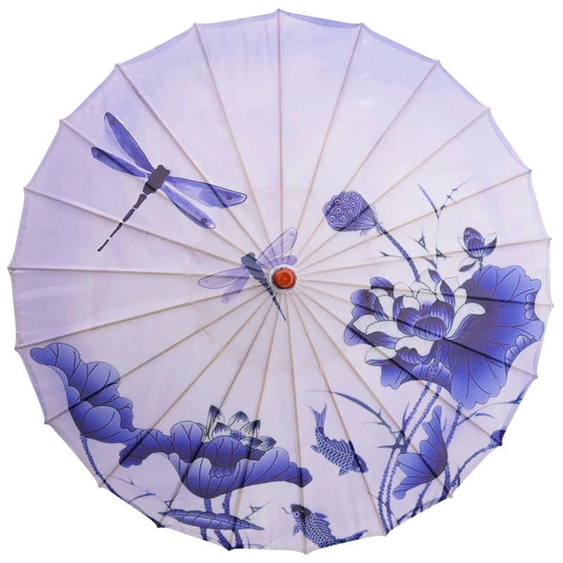 青花瓷古装油纸纸伞古代雨伞古典跳舞演出道具工艺伞