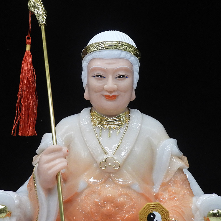 老母神像无生汉白玉玉石19寸无声无极摆件