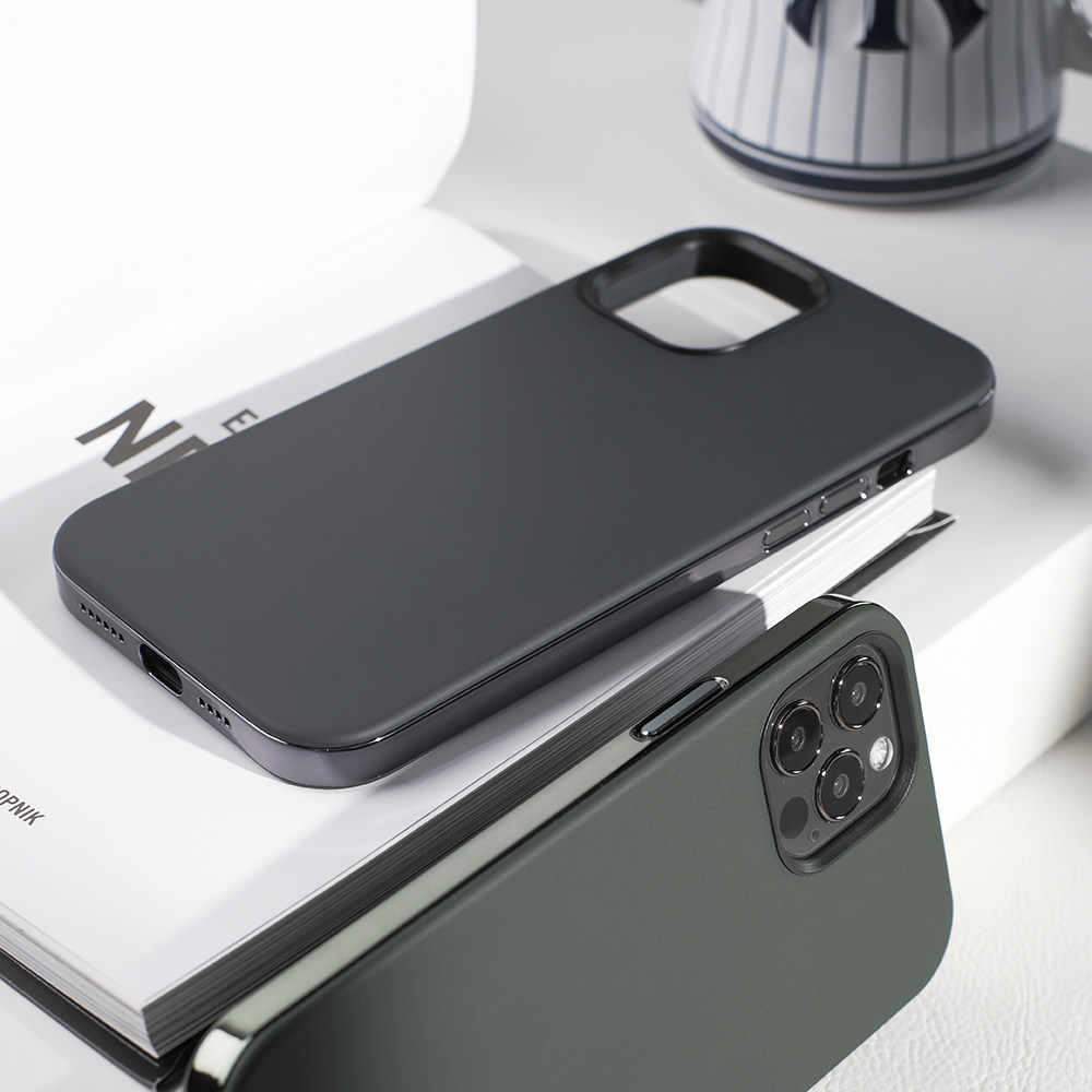 套iphone12promax纯色商务电镀边框全包防摔潮男简约不漏边加厚女新款