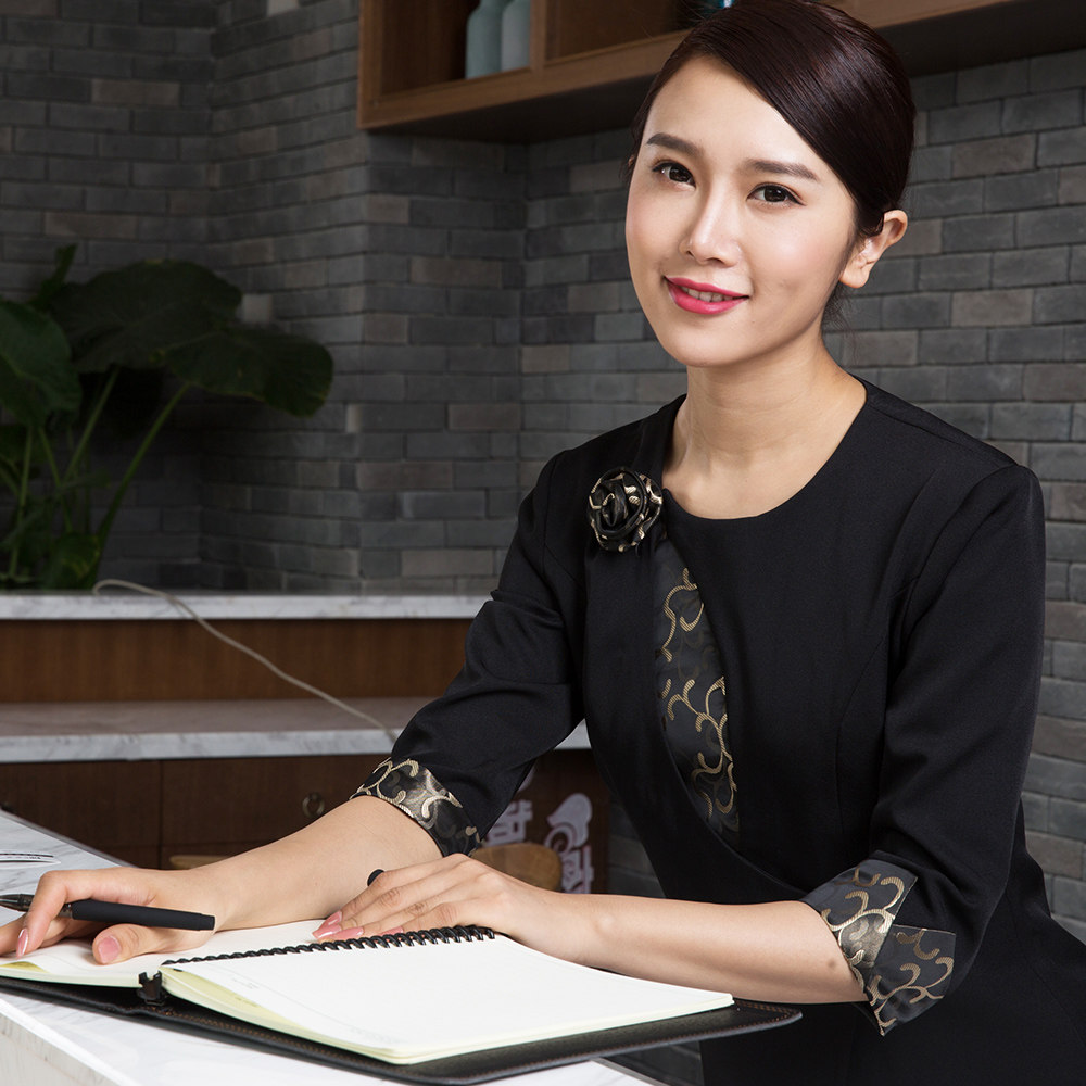 衣研堂餐饮领班工作服女长袖酒店收银员前台服装大堂经理秋装套装