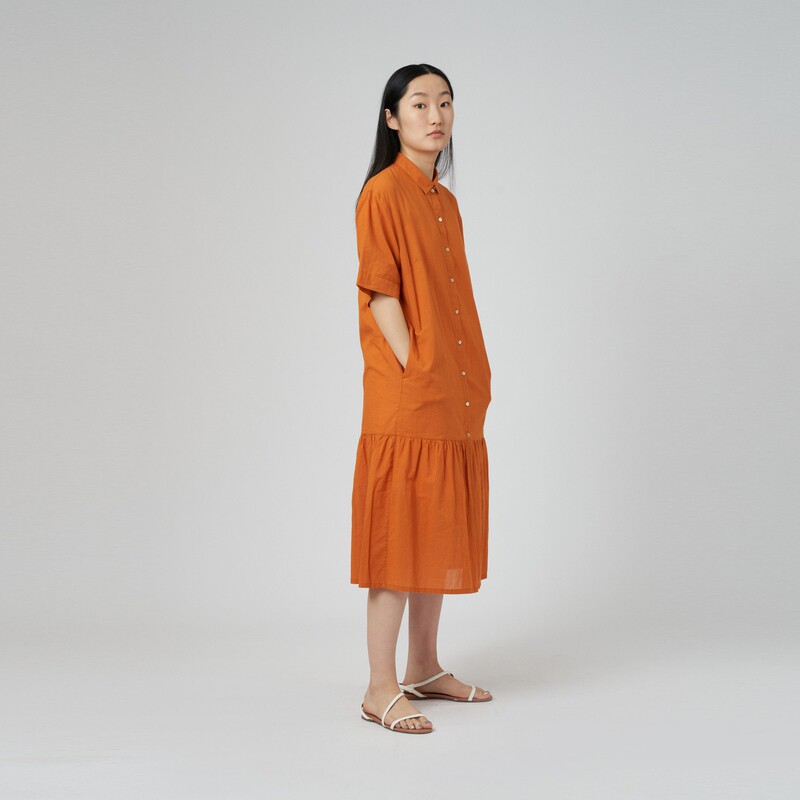 klee素然环保开襟连衣裙k0211dr04连衣裙