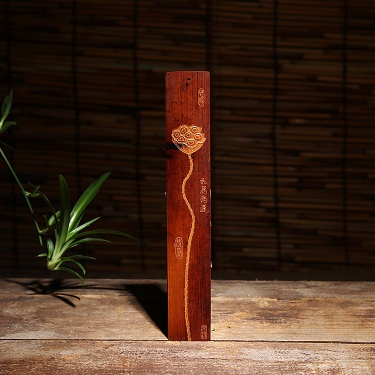 一诺诺轩文房老煤手工雕刻精品竹制书签书签