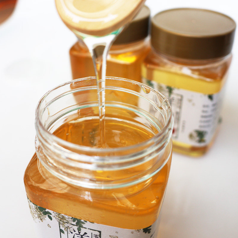 蜂蜜纯正天然原生态野生农家自产无添加正宗洋槐蜜500g瓶装