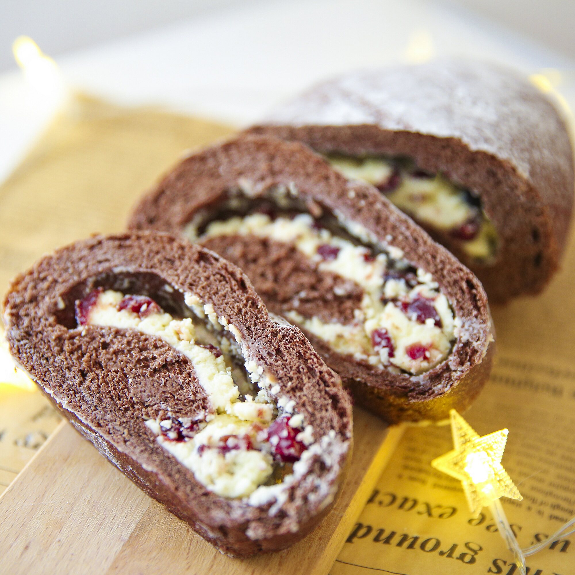 麦轻 可可乳酪蔓越莓全麦面包低卡夹心早餐软欧包无糖无油370g