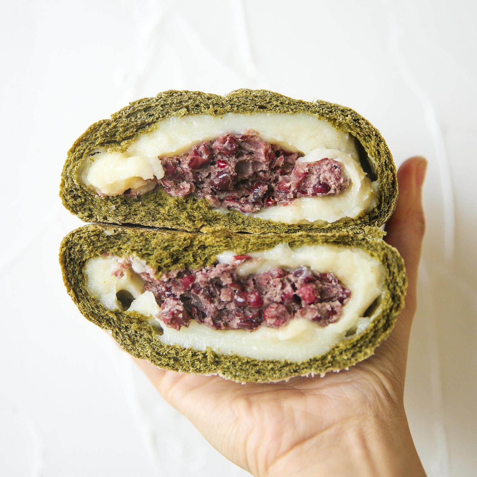 麦轻 抹茶红豆薏米麻薯全麦面包低卡夹心早餐面包无糖油欧包480g