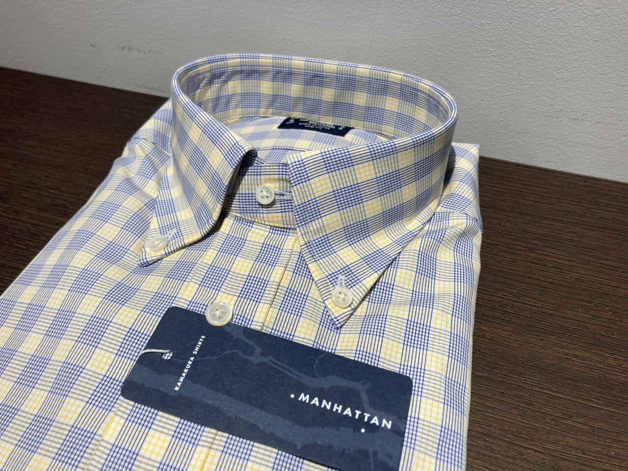 日本专柜镰仓衬衫2021春夏纯棉长袖修身纽扣衬衫