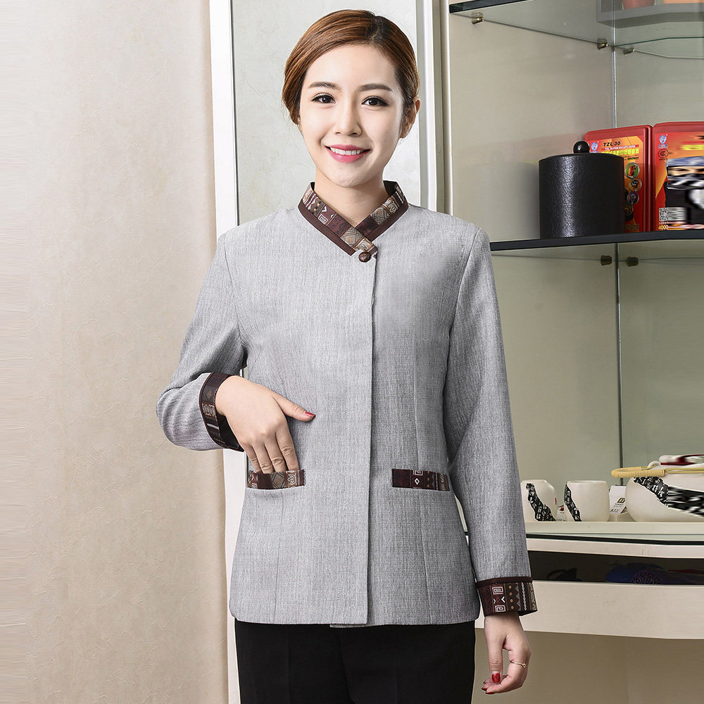 阿姨保洁长袖秋冬冬装酒店宾馆清洁工制服物业业大酒店工作制服