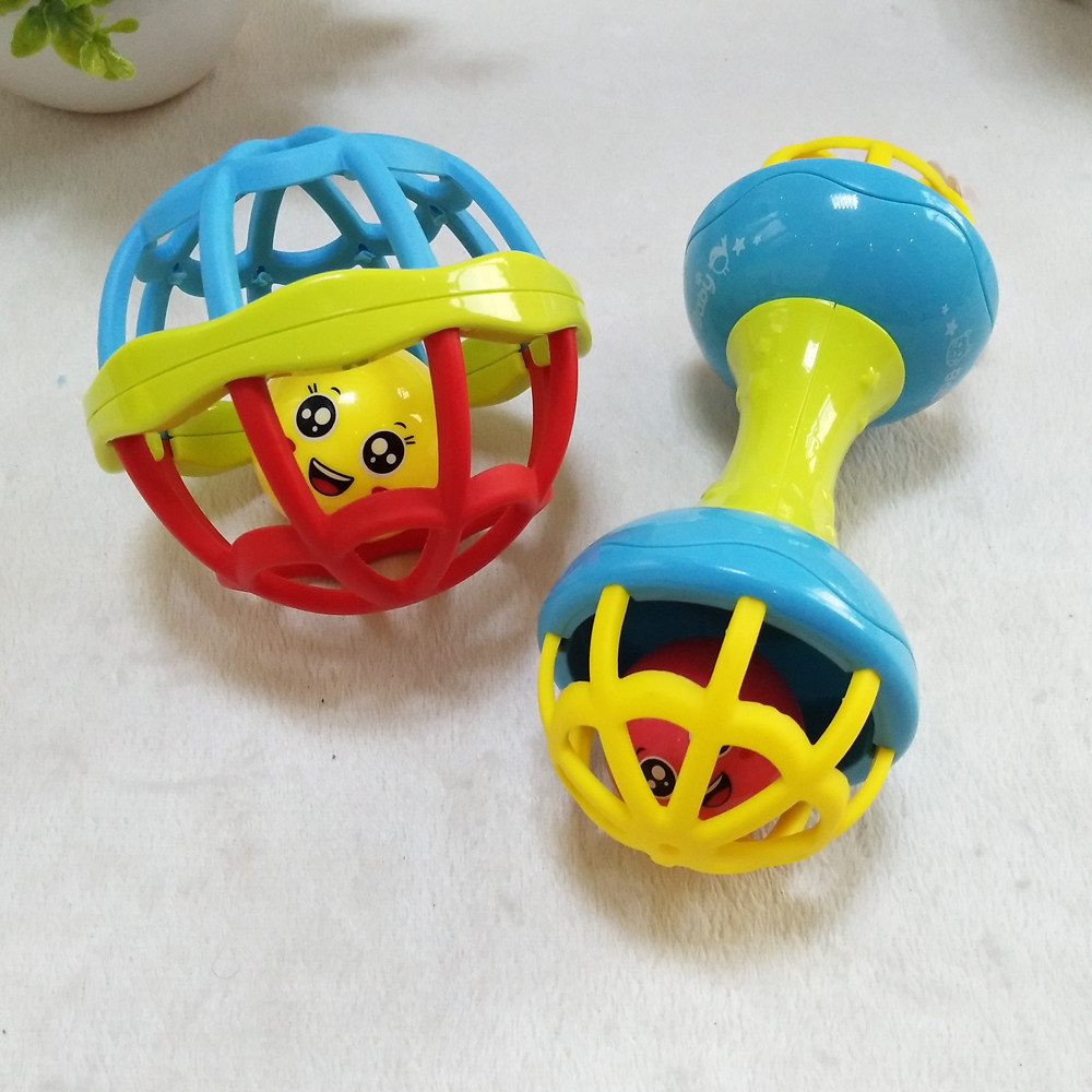 软胶婴幼婴幼儿儿手摇铃牙咬抓握学爬健身3612个月婴儿手抓球