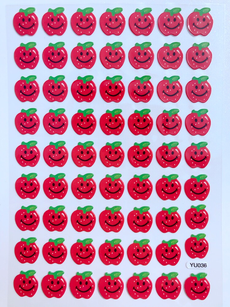 幼儿园小红花奖励贴纸儿童自律表扬贴笑笑脸苹果贴纸