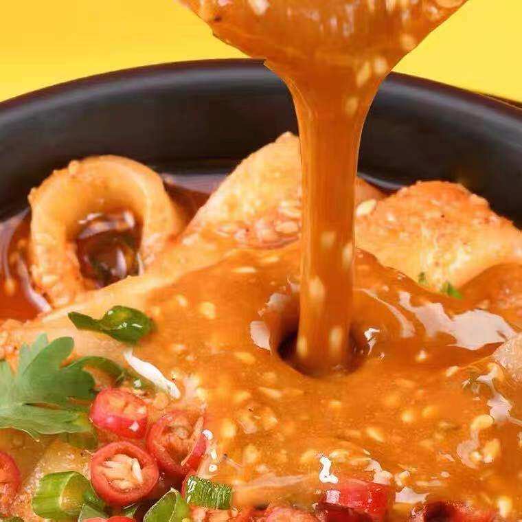 大宽田小花速食火锅皮宽粉面红油袋装麻酱流汁冲泡方便面