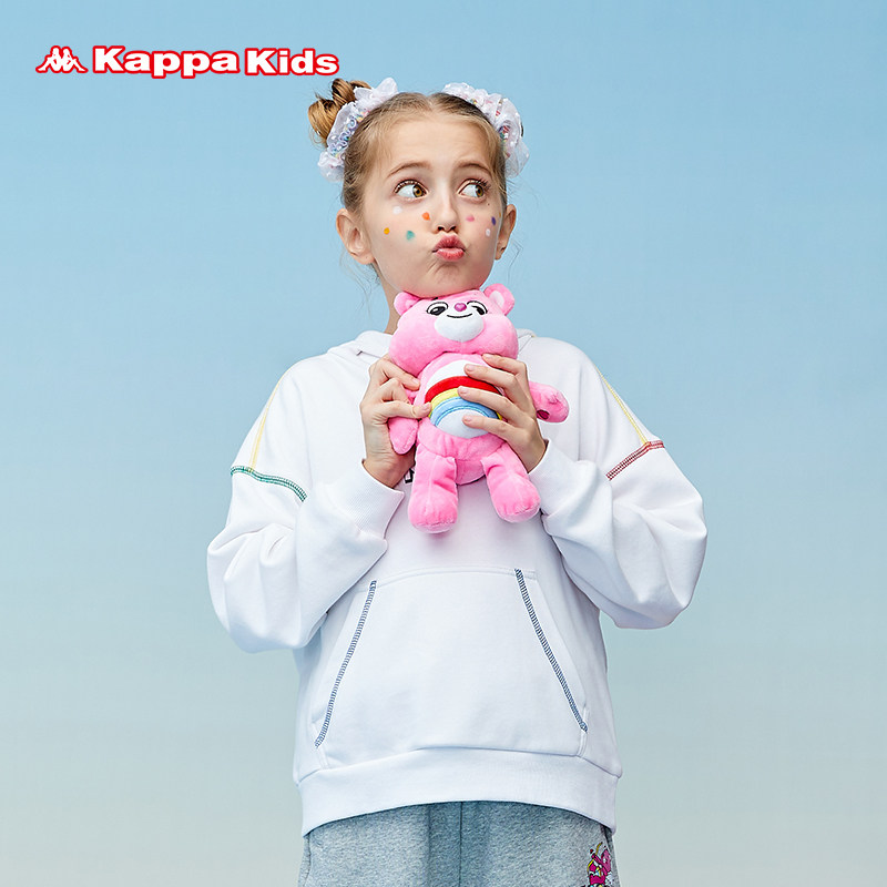 童装kappakids卡帕carebears爱心小熊联名女童宽松透气运动卫衣