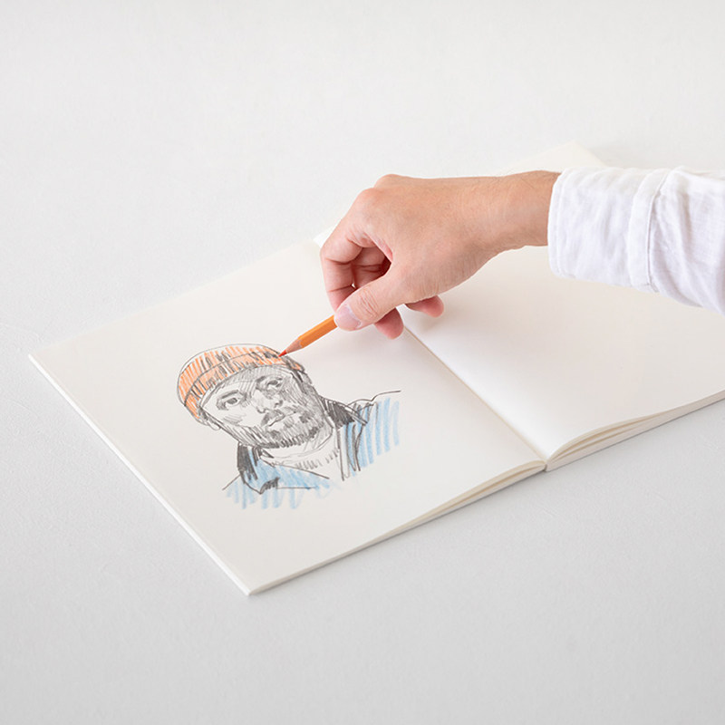 日本midorimdcotton绘图绘画空白笔记本设计素描笔记本