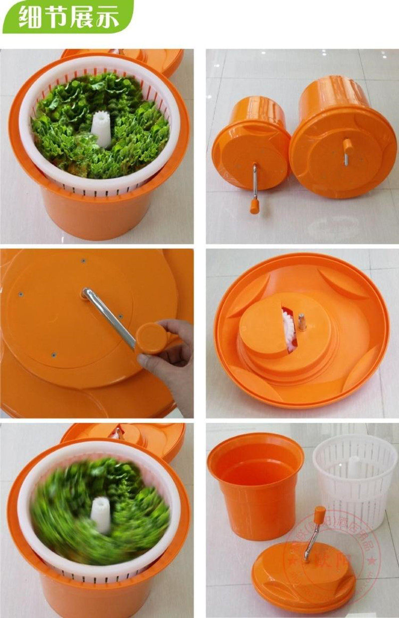 水桶沙拉商用蔬菜甩干桶厨房手动脱水脱水机手摇其它