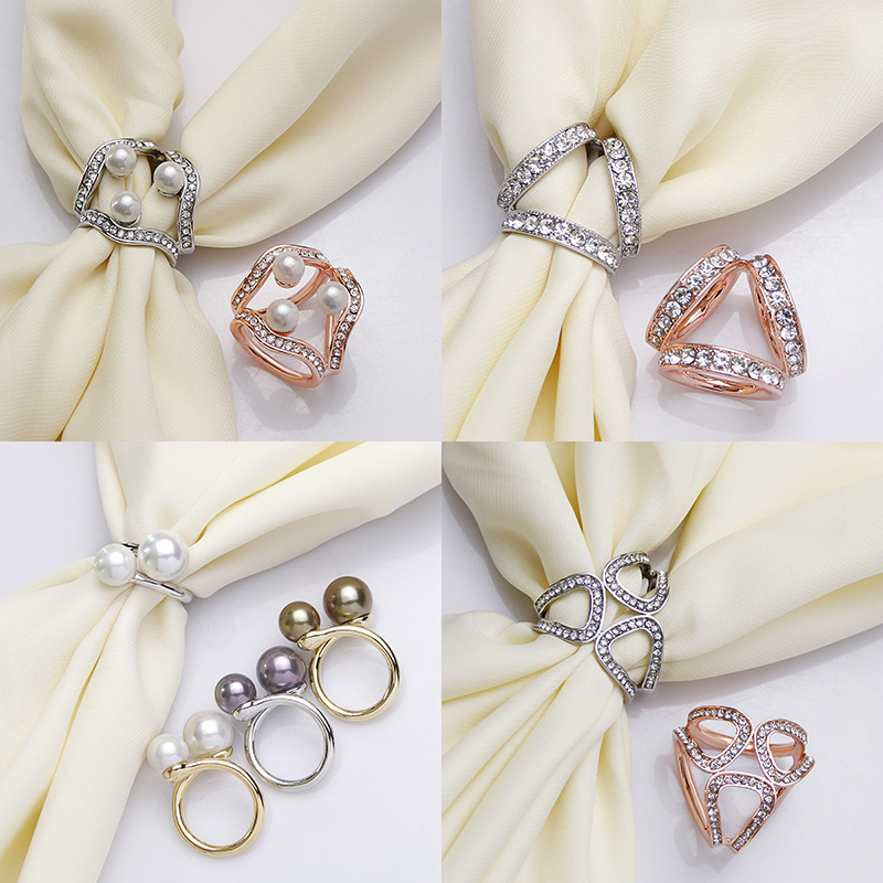 简约x型丝巾扣环百搭两用高档优雅三环扣配饰方巾扣衣角扣围巾扣