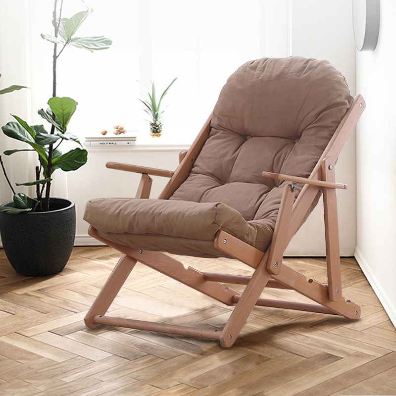 躺椅阳台家用休闲懒人折叠午休睡椅子宜家实木贵妃网红逍遥沙发椅