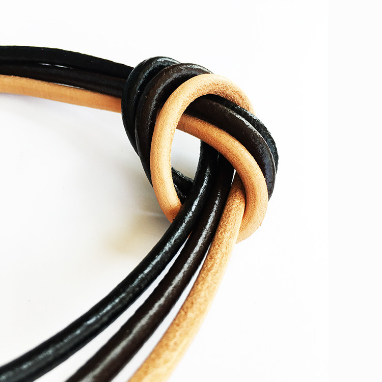 原本色圆皮绳头层牛皮绳植鞣革复古真皮皮条吊牌绳diy手绳项链绳