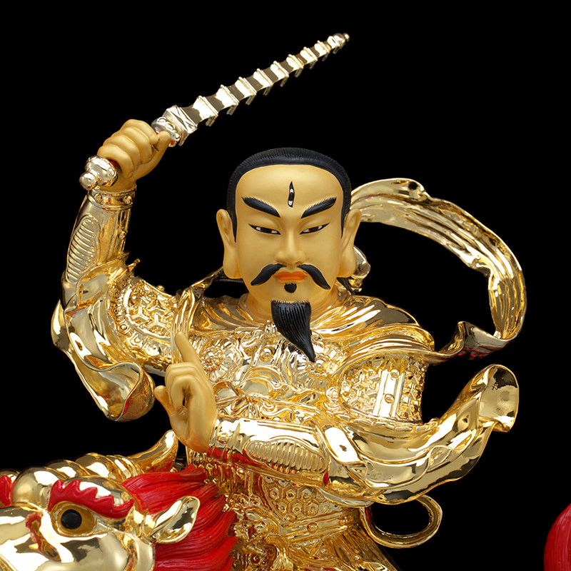 神像纯铜鎏金九天应元雷声普化天尊道教雷祖摆件