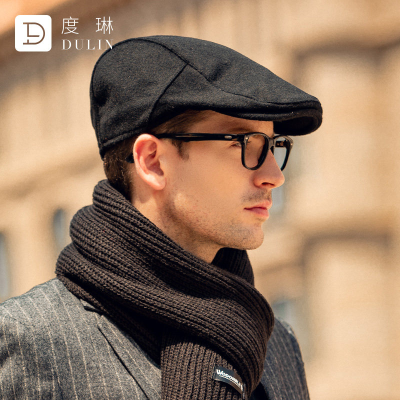 秋冬季男士贝雷帽,英伦复古风的百搭选择