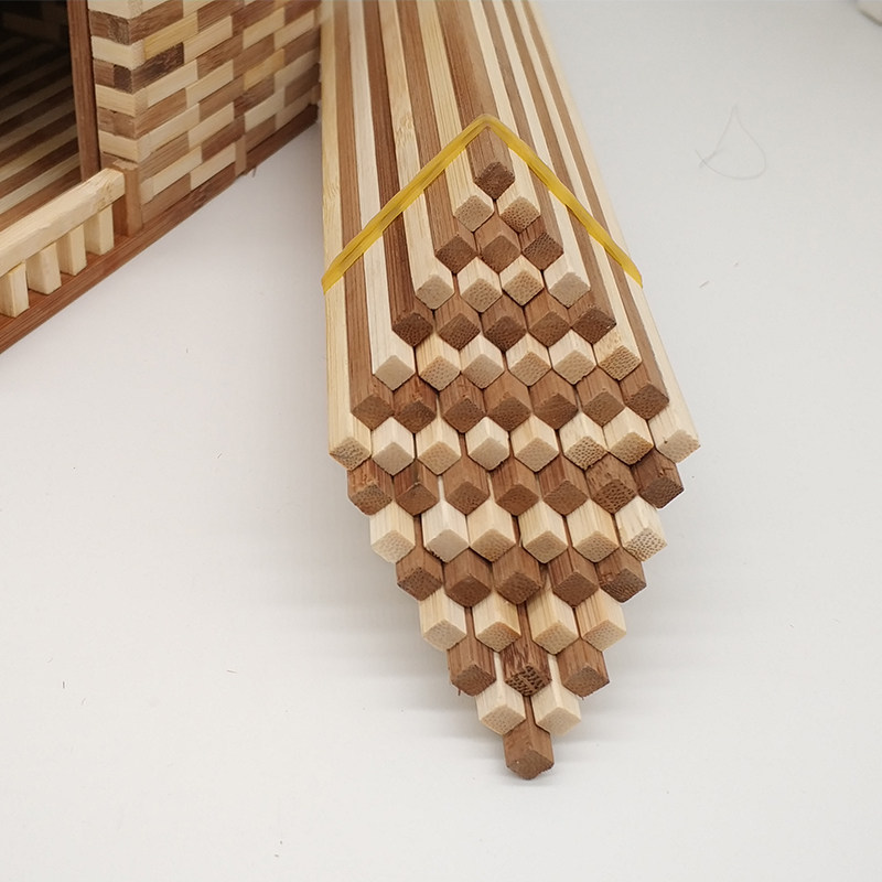 竹签碳化小房方竹条30cm木棒竹棒建筑材料创意模型制作工具