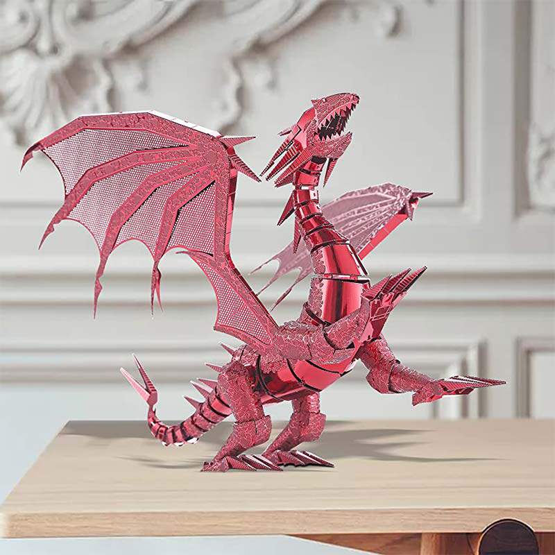 拼酷正品烈焰飞龙立体金属手工diy拼装组装拼图