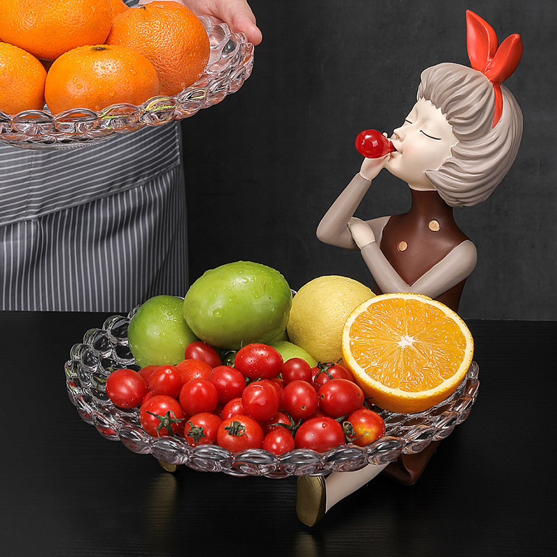 果盘泡泡女孩创意摆件家用零食现代ktv干果果盘