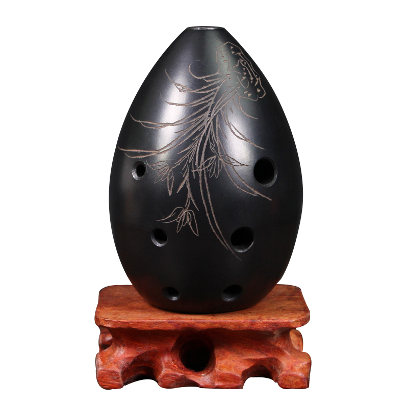 七星埙八孔黑陶梨形埙学生初学成人入门练习送教学民族乐器演奏埙