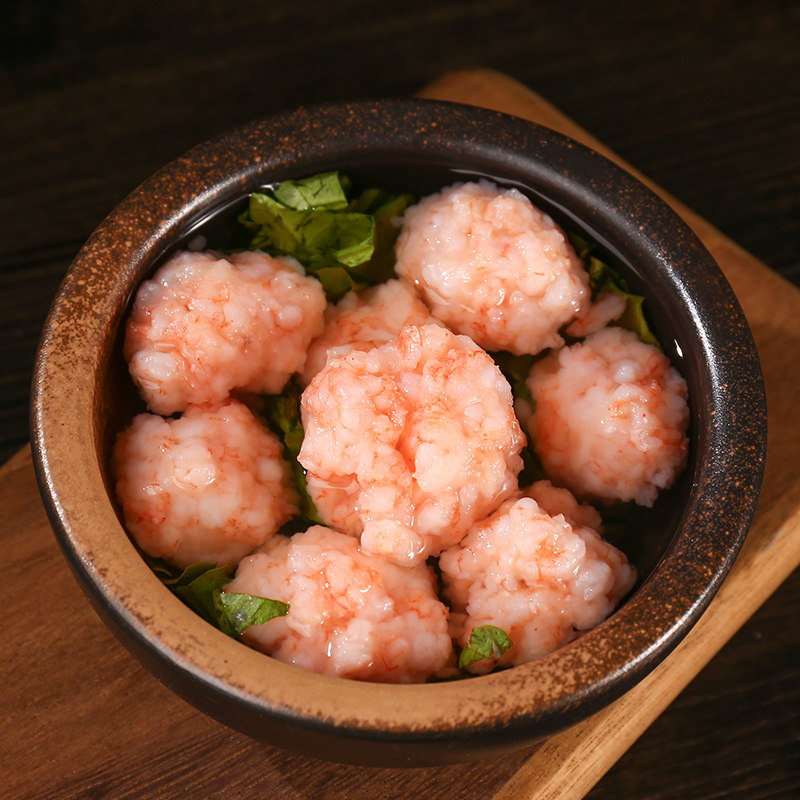 芮美达手打新鲜虾滑虾丸海鲜青虾仁火锅店专用火锅食材豆捞500g