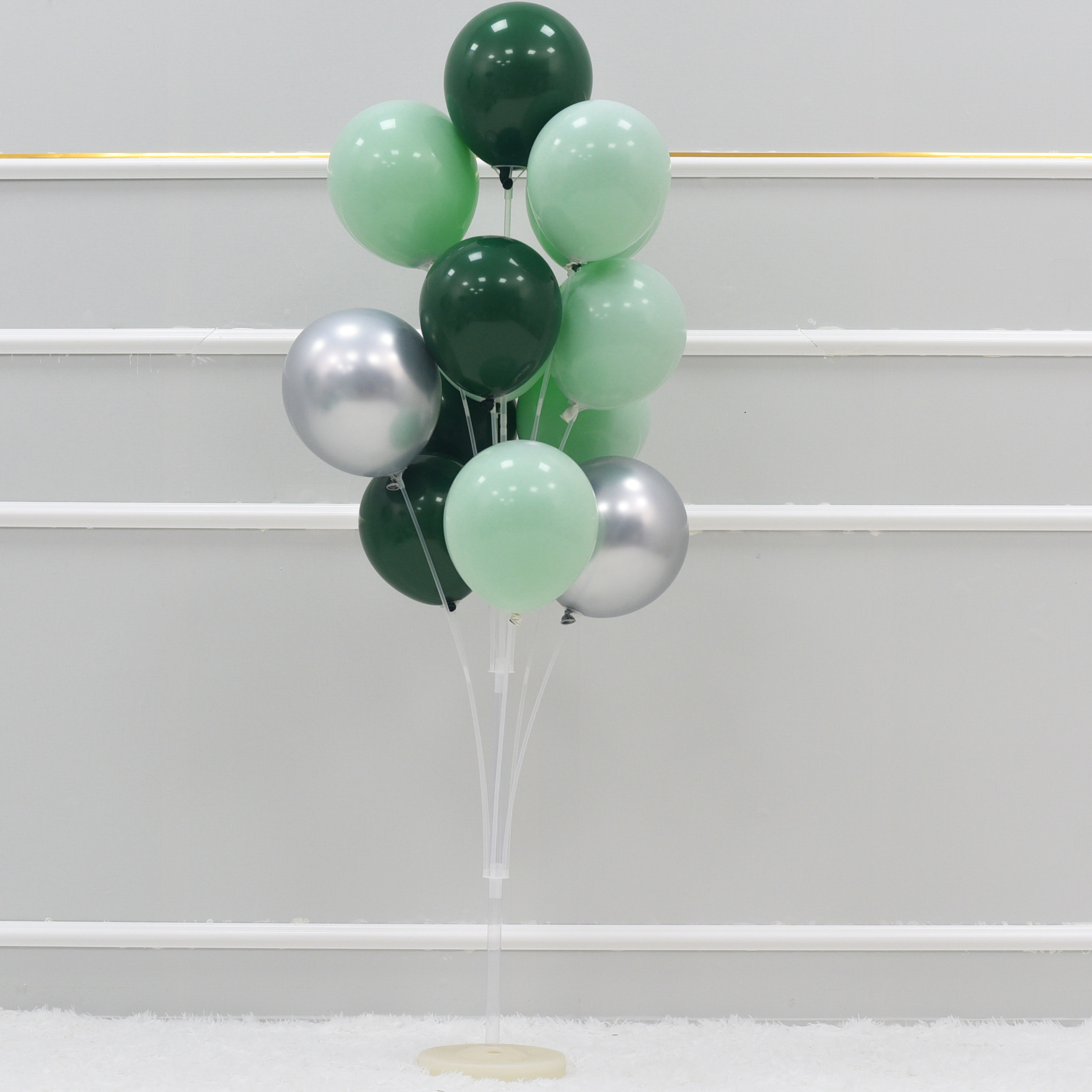 森系绿色气球链新店铺开业门头周年庆典活动布置气球