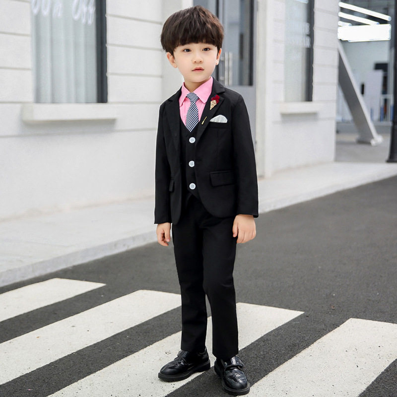 男孩夏秋季走秀男童9岁礼服小孩儿童服装主持人西服