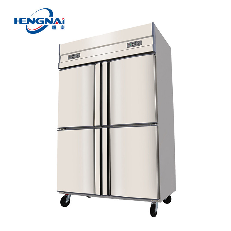 恒奈四门冰箱商用双温冷藏冷冻大容量速冻冷柜不锈钢厨房四开冰柜