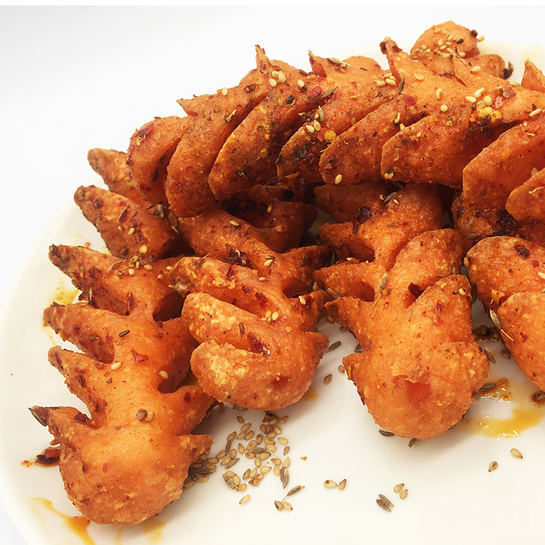 正宗街头铁板板烤路边地摊淀粉粉肠面肠煎烤香肠