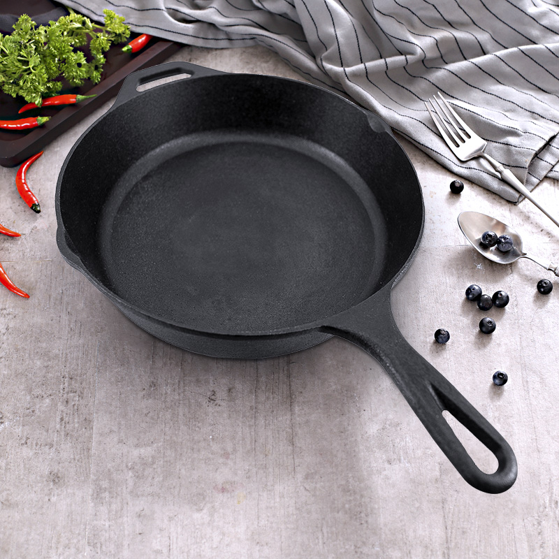 商用不粘锅铸铁平底锅烙饼煎锅家用加厚煎饼电磁炉煎锅