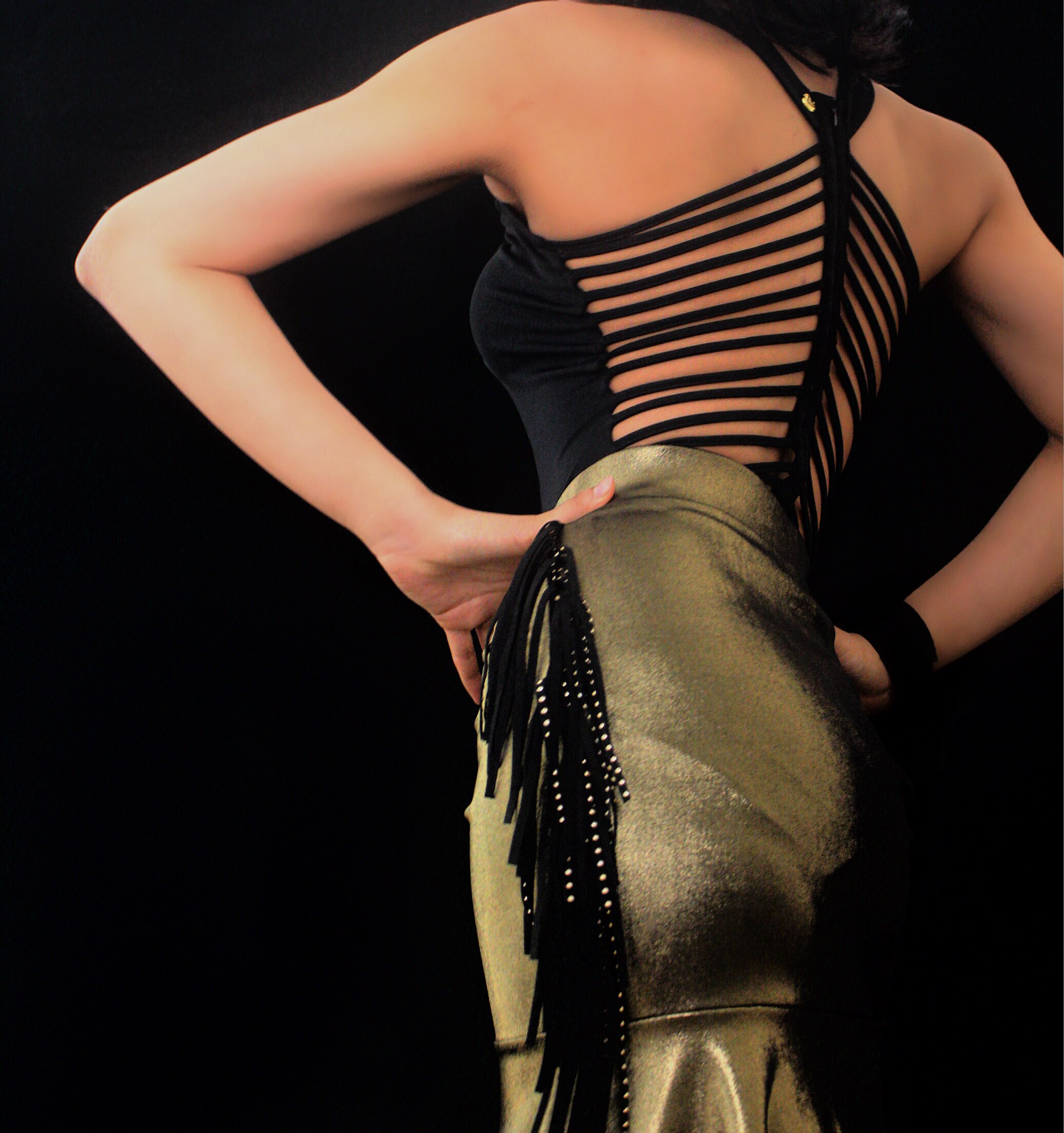 nf宁方拉丁拉丁舞舞女无袖后背交叉连体上衣拉丁舞练习套装