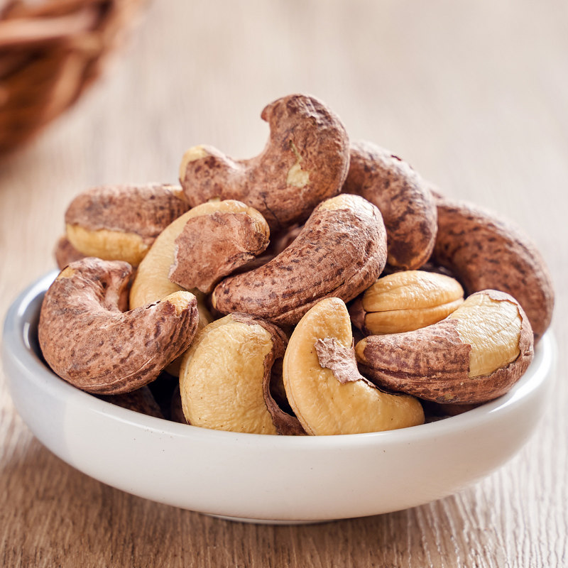腰果仁带皮腰果500g越南带衣盐焗孕妇零食坚果腰果