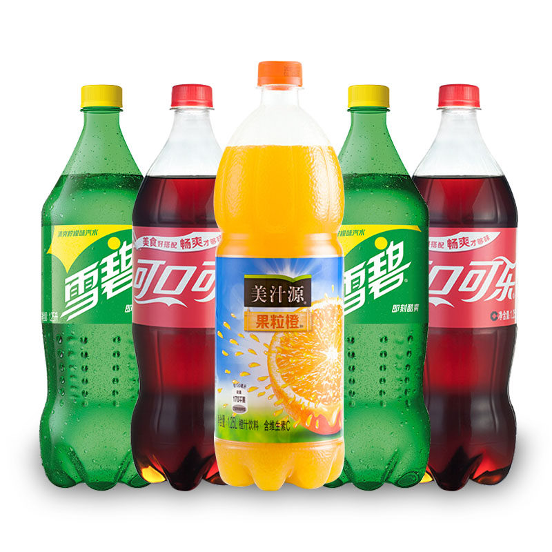 可口可乐雪碧可乐美汁果粒橙可选125l6瓶碳酸饮料碳酸饮料