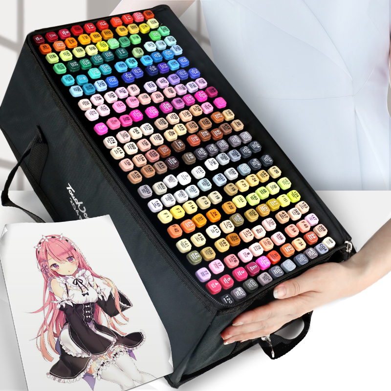 touch马克专用204色入门初学者油性1000色全套画笔马克笔