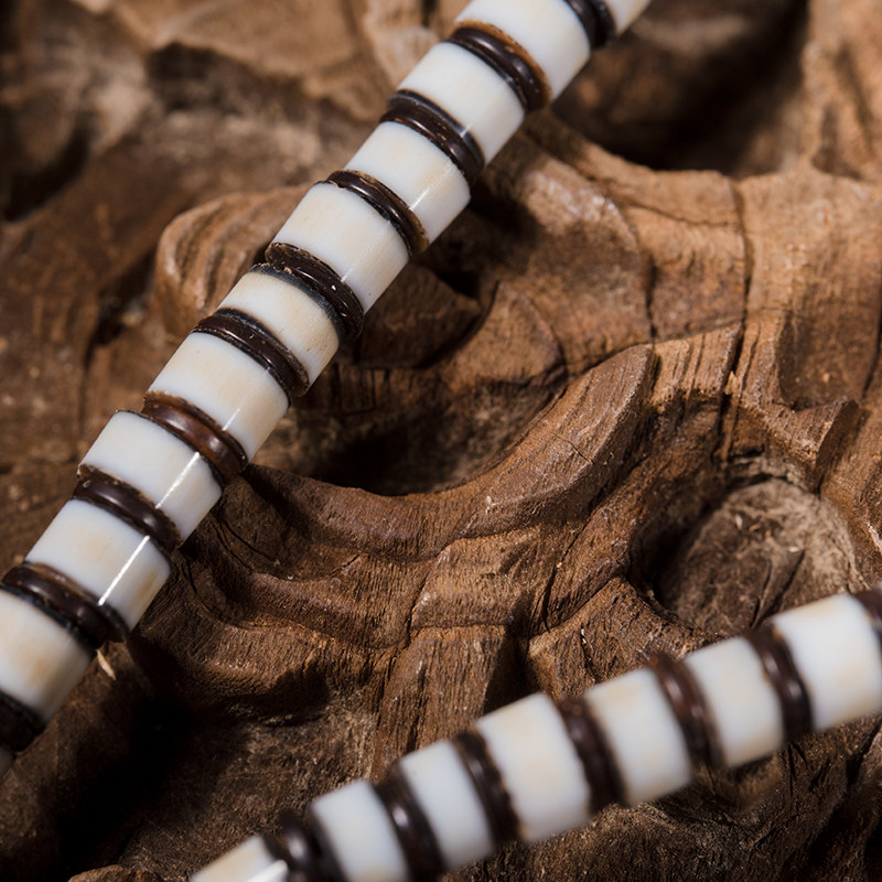 鹿小院 西亚黑白剁珠古珠骠珠正一线玛瑙玉髓pyu手串配饰古董珠宝